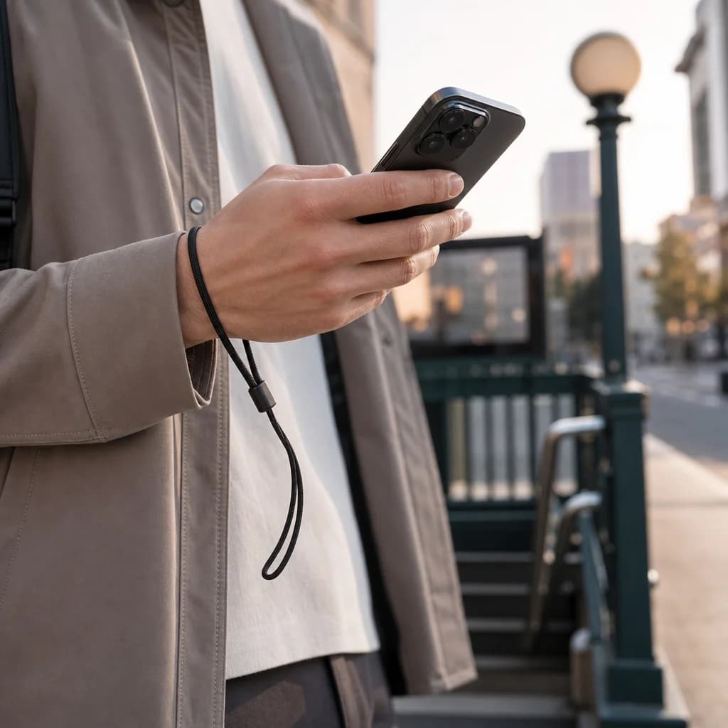 Bracelet anti-vol pour téléphone en situation urbaine